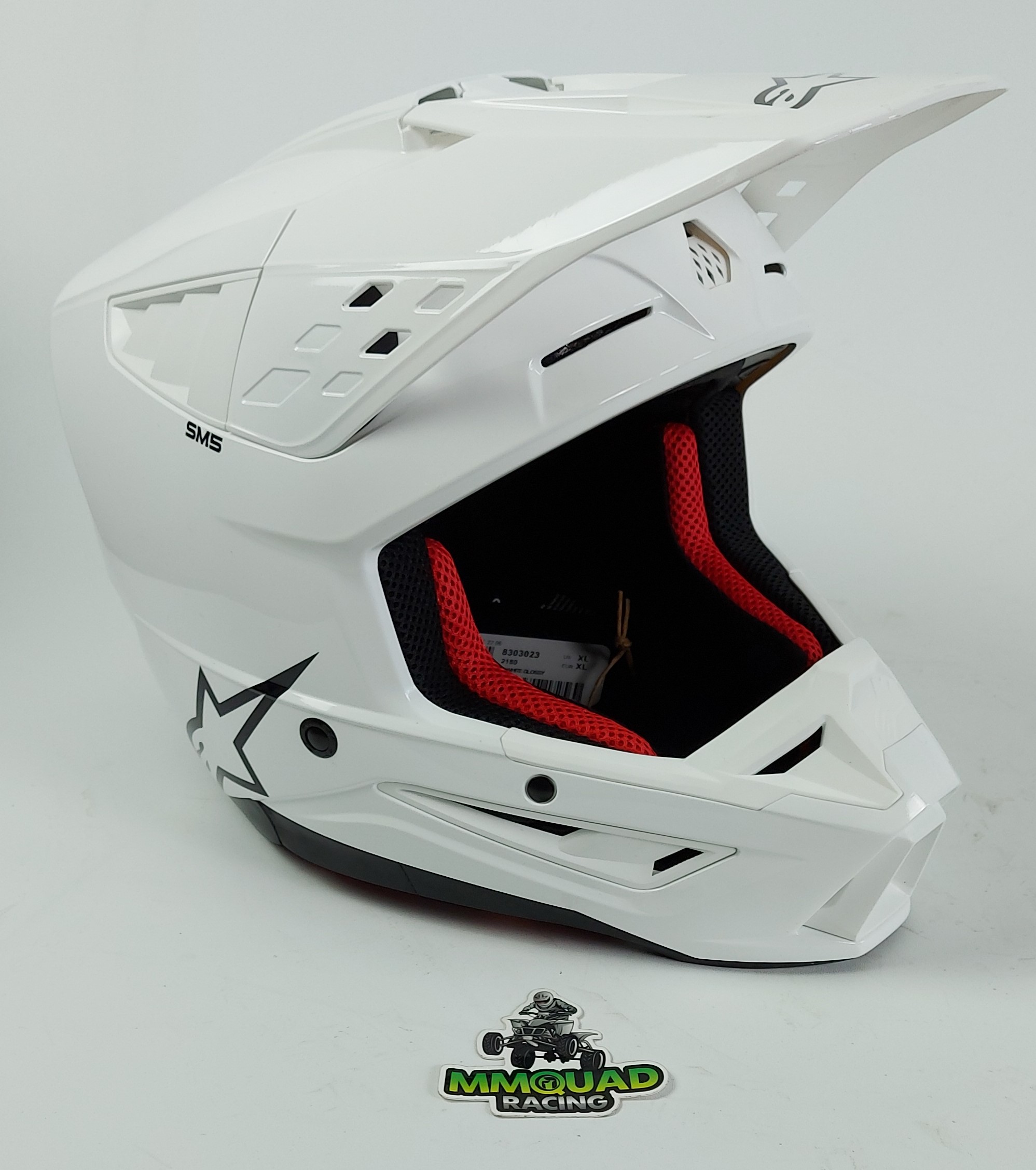 Helm Alpinestars Supertech Helm M5 Schutzhelm weiss