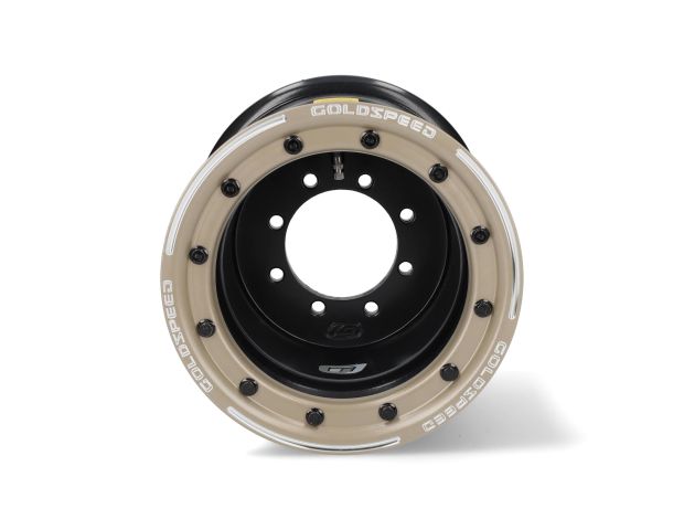 GOLDSPEED T2 9X8 BEADLOCK (4-110) (4-115) BLACK OFFSET 3+5 WHEEL BLACK + RING GOLD