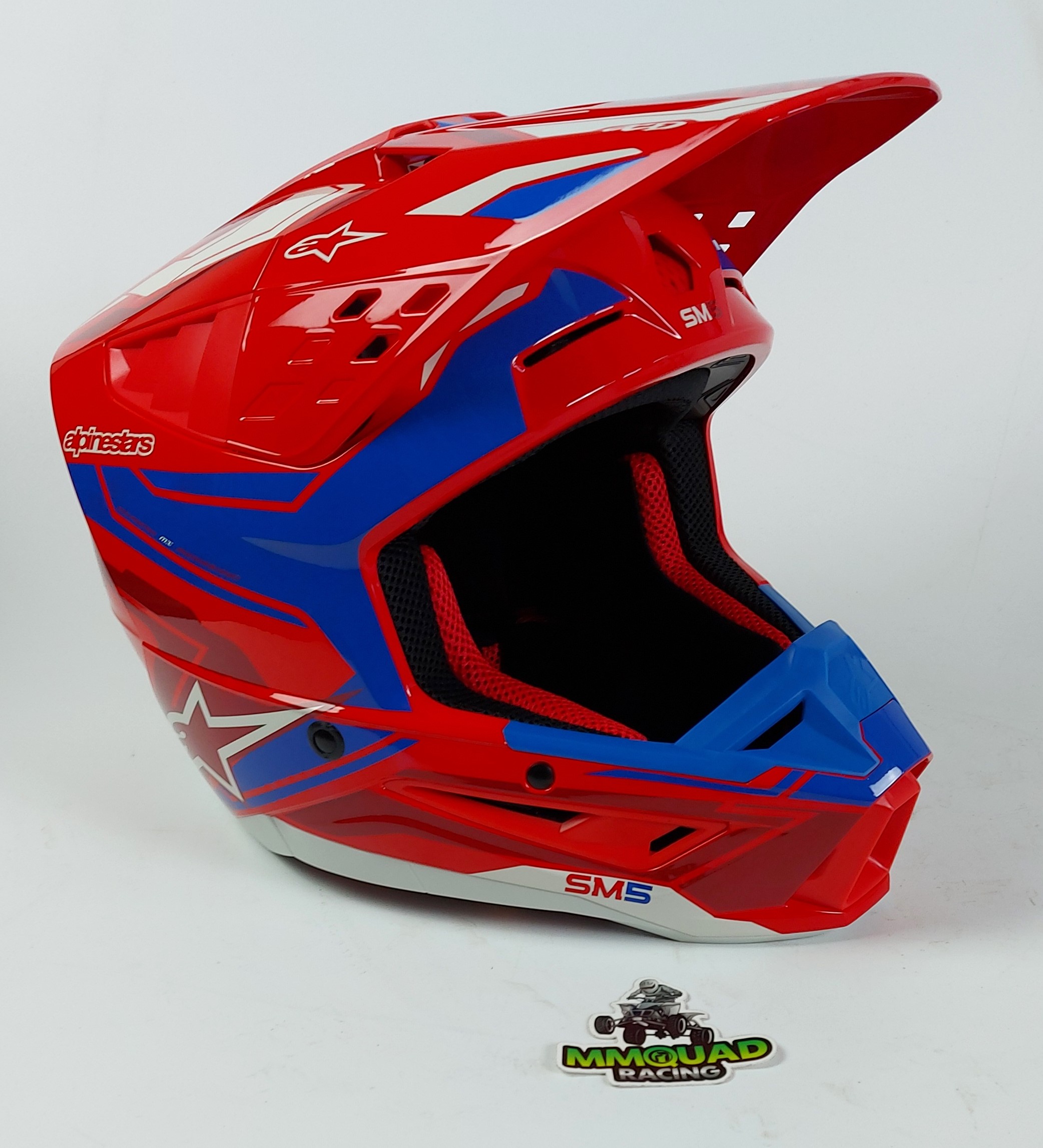 Helm Alpinestars Supertech Helm M5 Schutzhelm rot