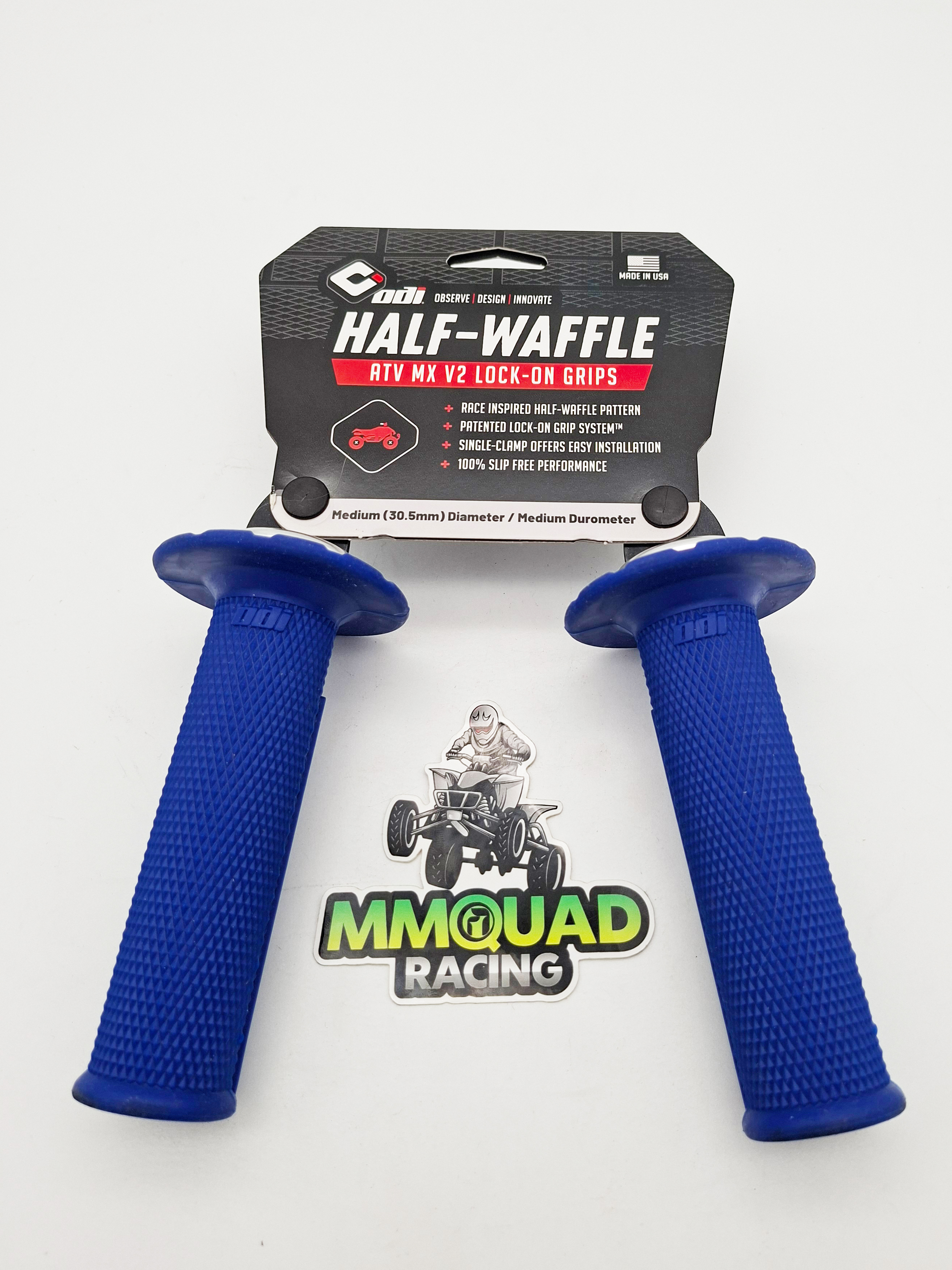 Griffe GRIP 1/2 WAFFLE ATVMX V2.1 MX BL-SL Blau