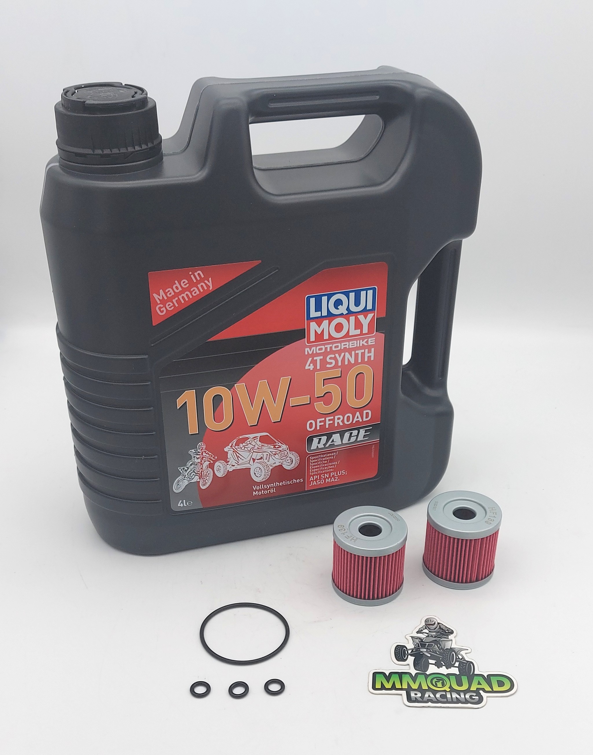 2 Ölfilter + 4 Liter Öl 10W-50 + O-Ringe Suzuki LTR 450