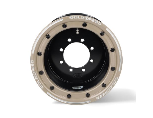 GOLDSPEED T2 10X6 BEADLOCK (4-110) (4-115) BLACK OFFSET 2+4 WHEEL BLACK + RING GOLD