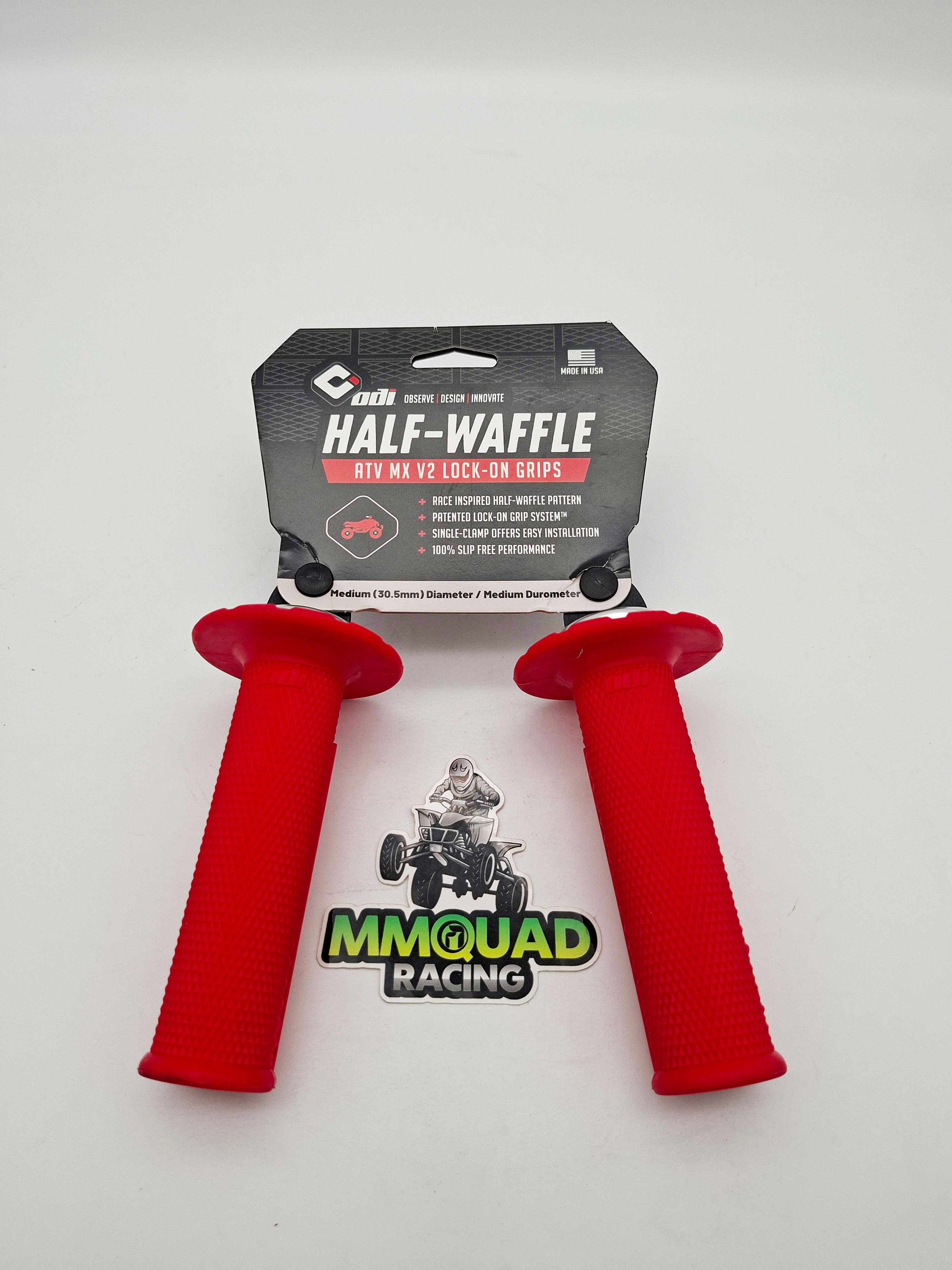 Griffe GRIP 1/2 WAFFLE ATVMX V2.1 MX BL-SL rot