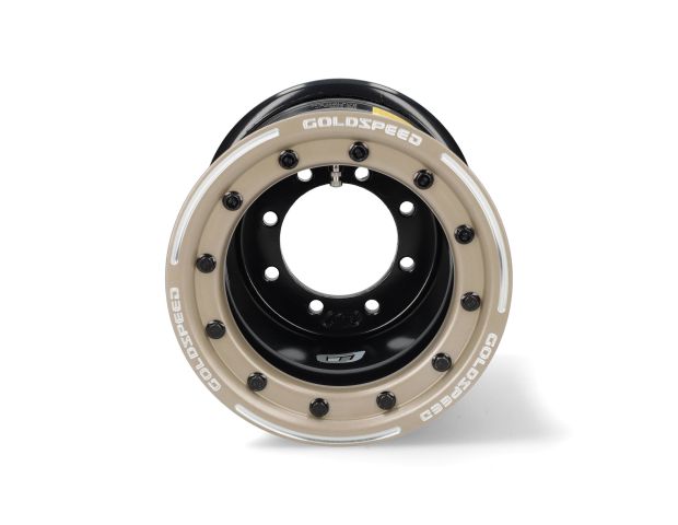 GOLDSPEED T2 8X8 BEADLOCK (4-110) (4-115) BLACK OFFSET 3+5 WHEEL BLACK + RING GOLD