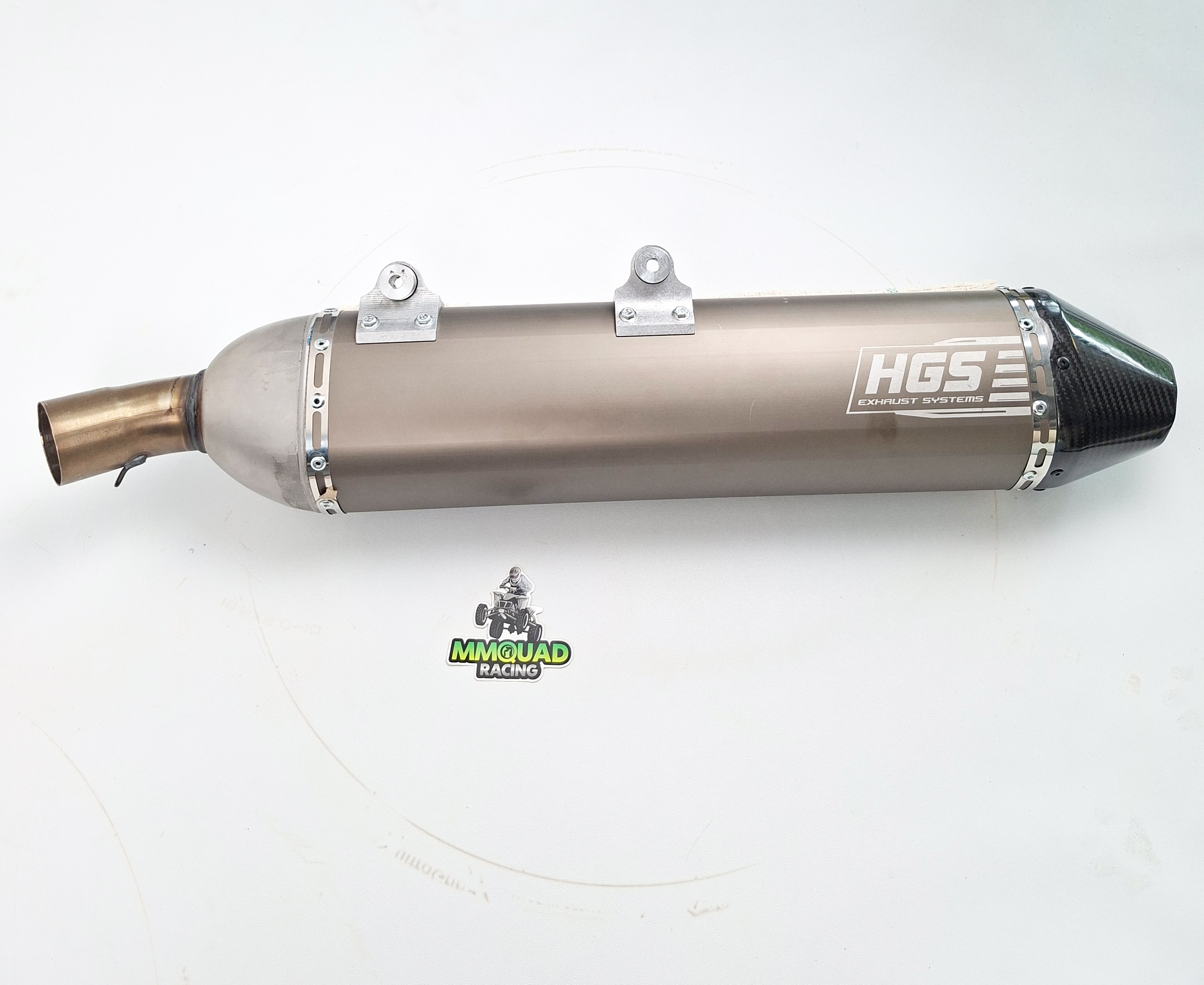 HGS Schalldämpfer komplett Carbon Endkappe YFZ450 Aluminium oval