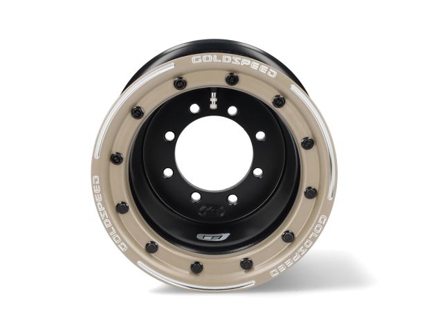 GOLDSPEED T2 9X6 BEADLOCK (4-110) (4-115) BLACK OFFSET 2+4 WHEEL BLACK + RING GOLD